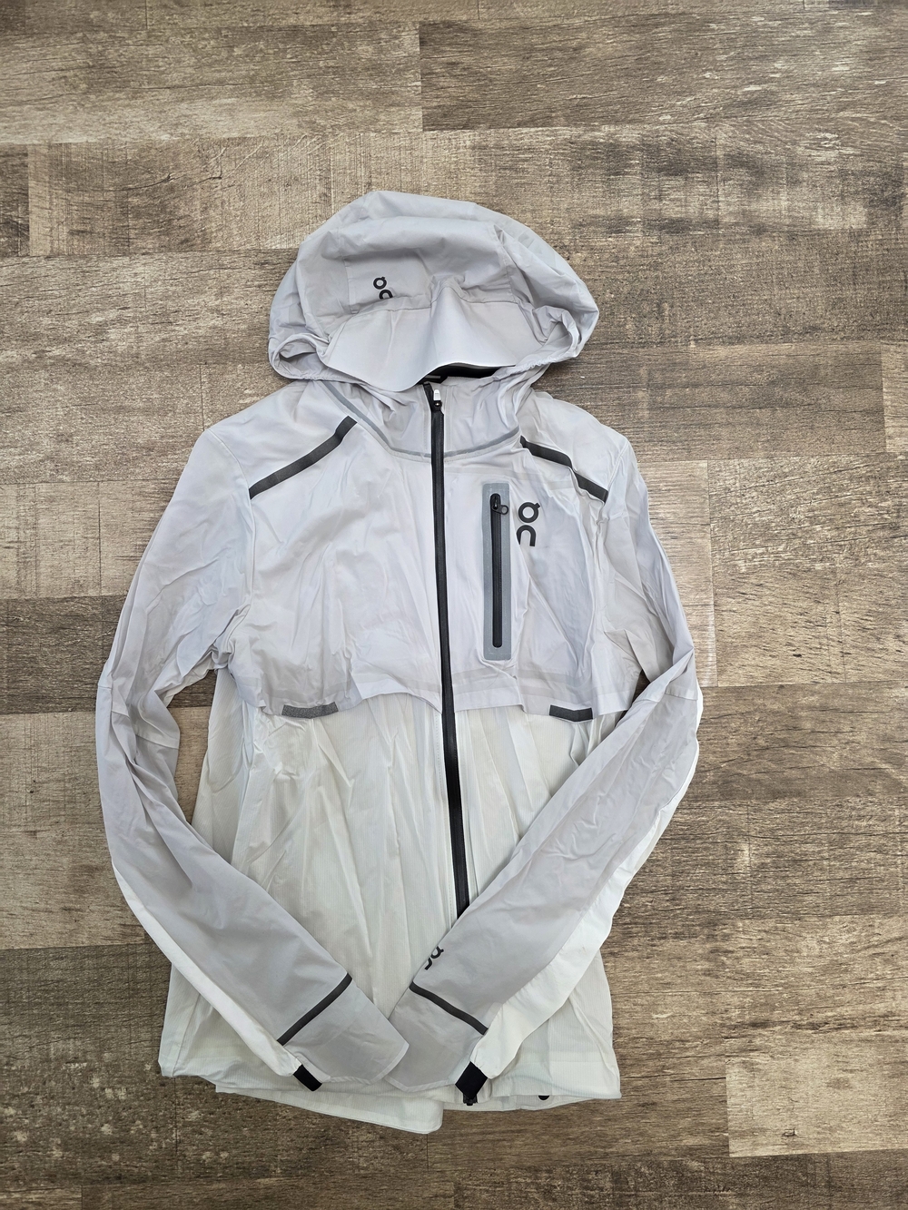 On Running Women's White Hooded Lightweight Jacket